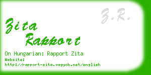 zita rapport business card